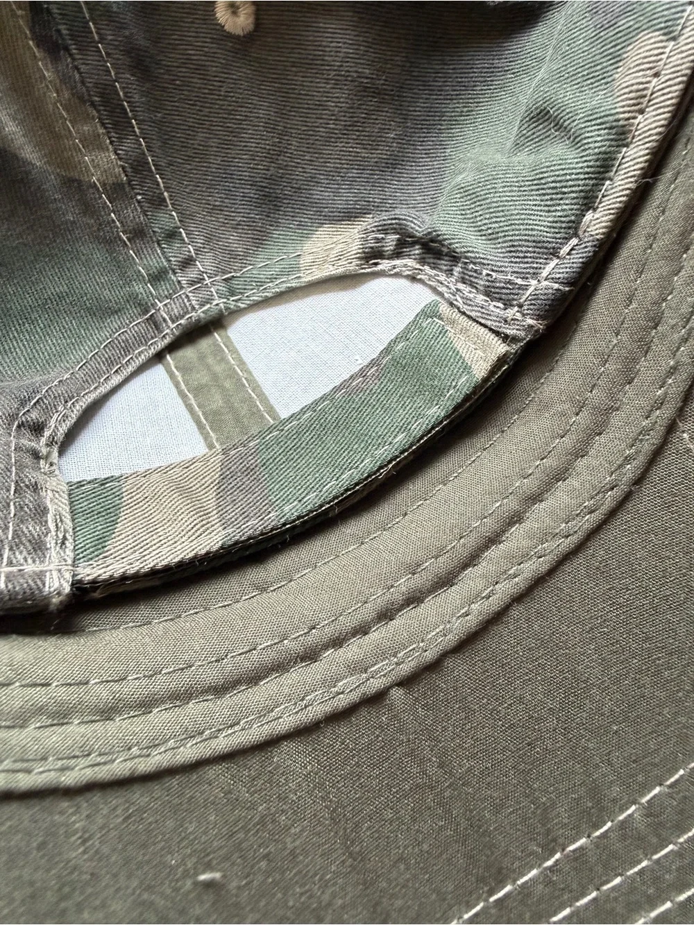 WISCO Wisconsin Green Camouflage Baseball Cap Velcro Back Adjustable OS